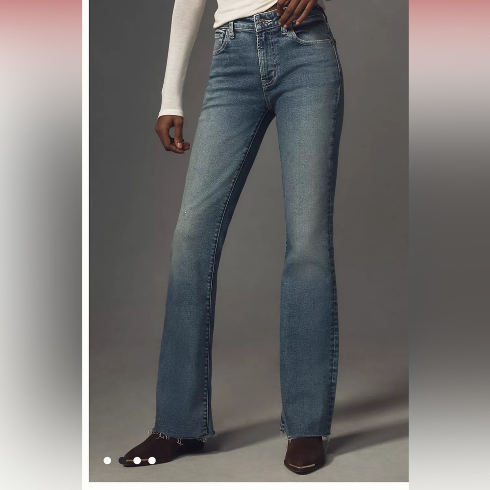 NWOT Edwin Lark Raw Hem Mid rise Flare Jeans in size 28